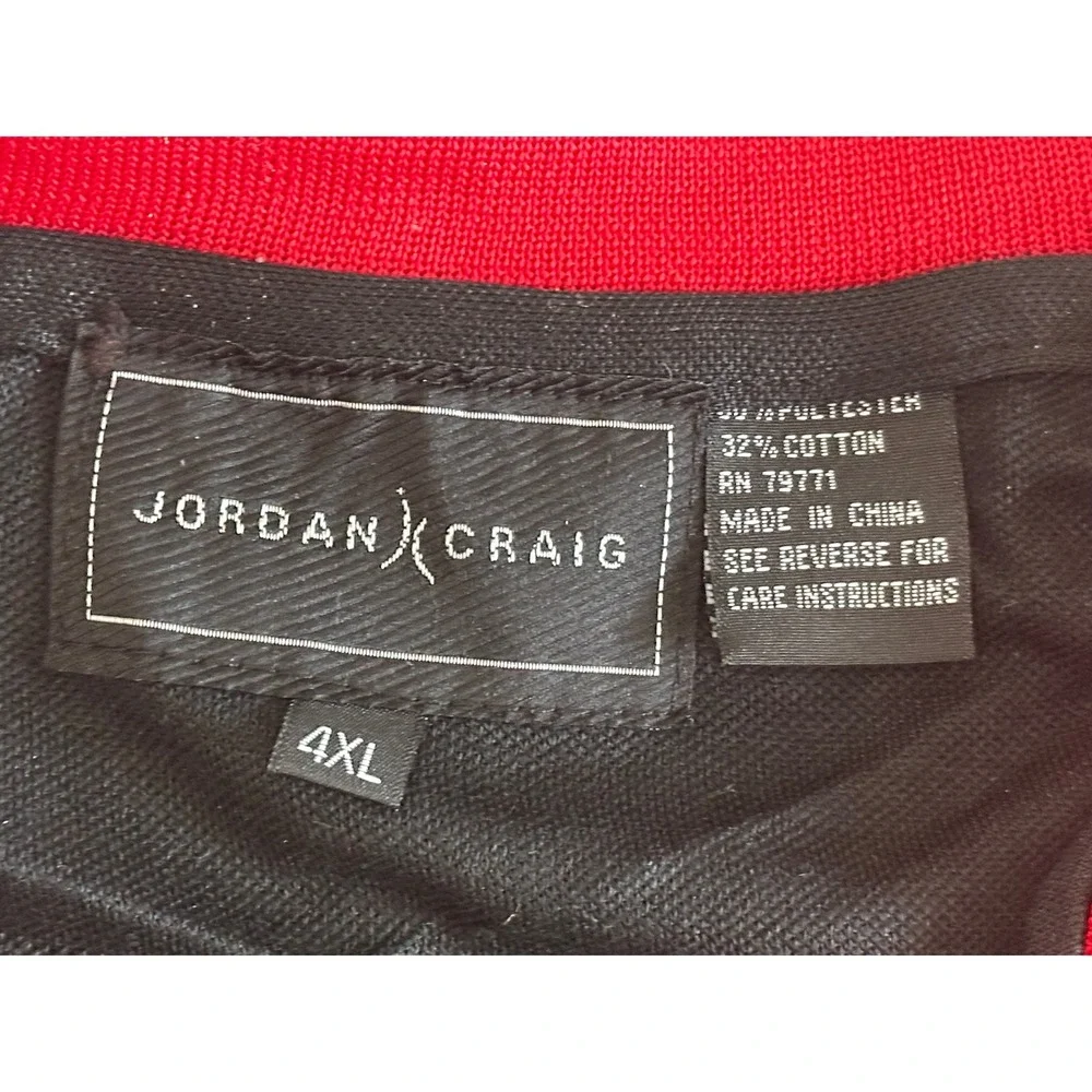 Vintage Y2K Jordan Craig Black Red Track Jacket Full Zip Size‎ 4XL - NEW